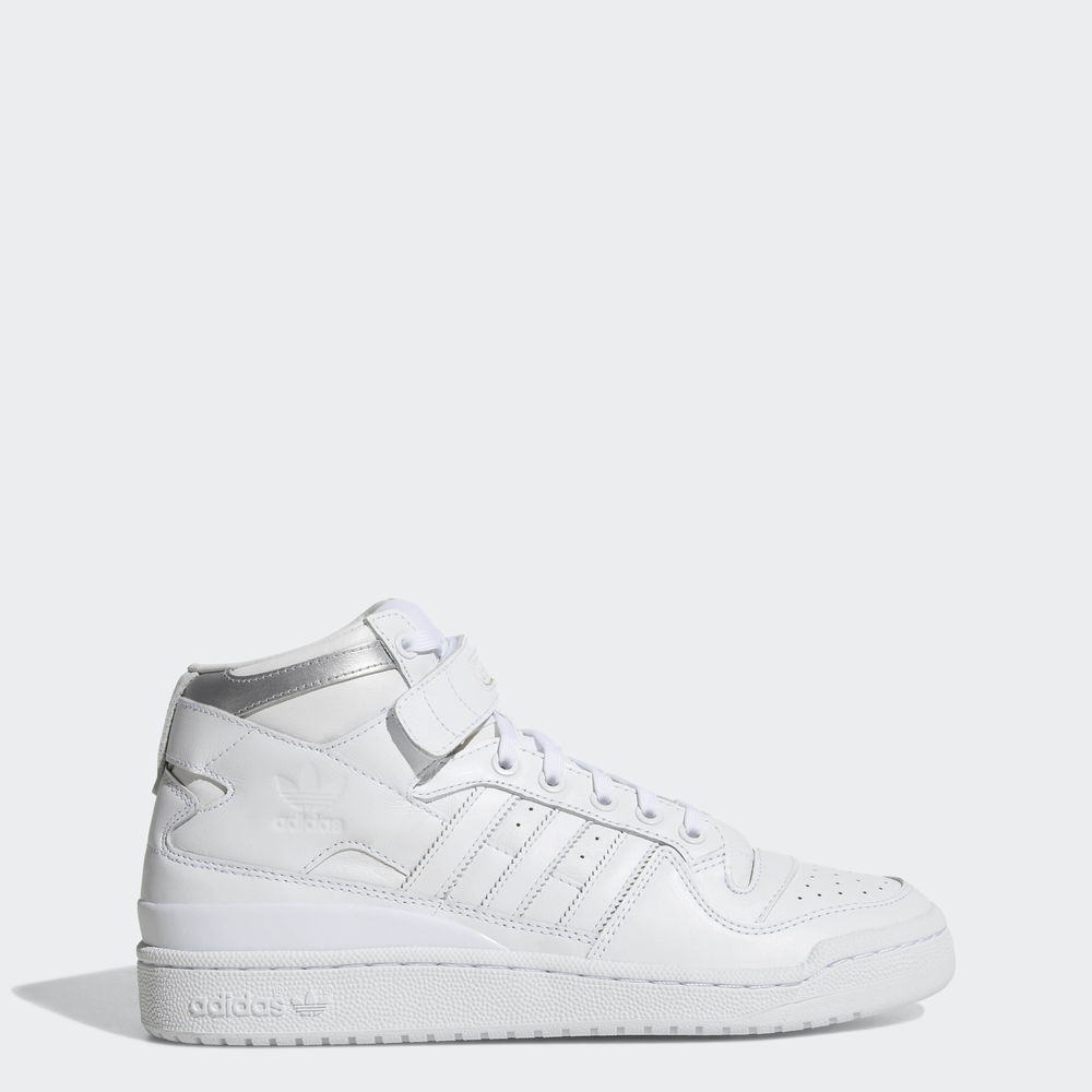 Adidas Forum Refined - Originals γυναικεια - Ασπρα/Ασπρα/Ασημι Μεταλλικός,Μέγεθος: EU 36 – 54 2/3 (5